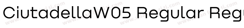 CiutadellaW05 Regular Regular字体转换